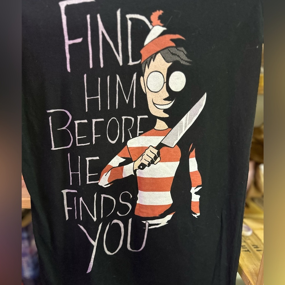 104. Where’s Waldo Dark Humour T- Shirt